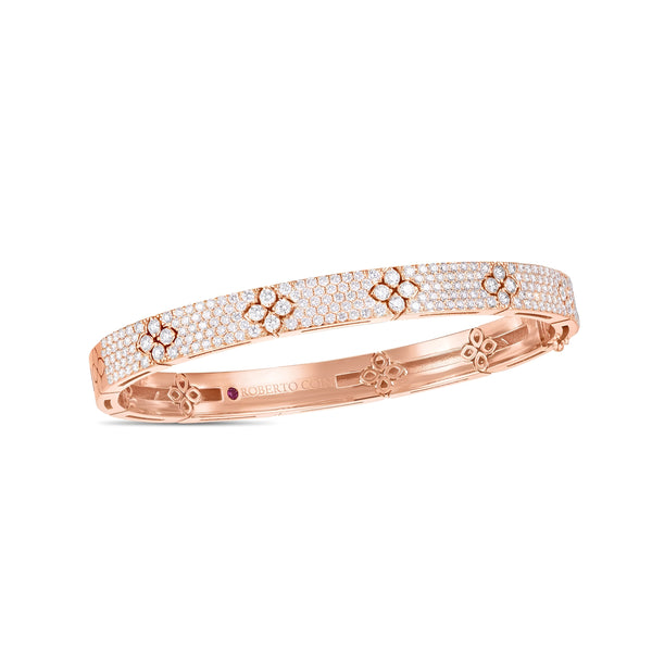 ROBERTO COIN 'LOVE IN VERONA' 18CT ROSE GOLD DIAMOND BANGLE (Image 1)