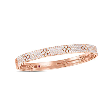 ROBERTO COIN 'LOVE IN VERONA' 18CT ROSE GOLD DIAMOND BANGLE