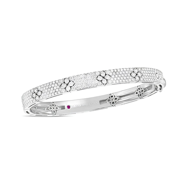 ROBERTO COIN 'LOVE IN VERONA' 18CT WHITE GOLD DIAMOND BANGLE (Image 1)