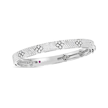 ROBERTO COIN 'LOVE IN VERONA' 18CT WHITE GOLD DIAMOND BANGLE