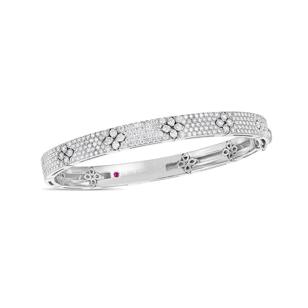 ROBERTO COIN 'LOVE IN VERONA' 18CT WHITE GOLD DIAMOND BANGLE (Image 1)