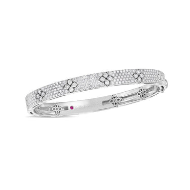 ROBERTO COIN 'LOVE IN VERONA' 18CT WHITE GOLD DIAMOND BANGLE