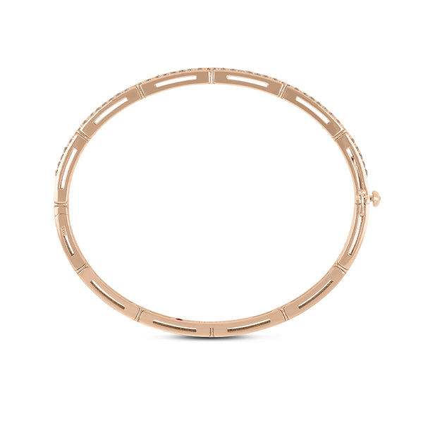 ROBERTO COIN 'LOVE IN VERONA' 18CT ROSE GOLD DIAMOND BANGLE (Image 2)