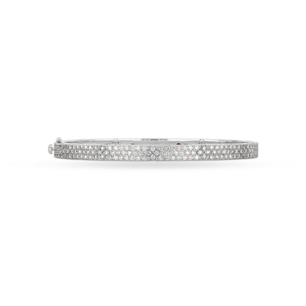 ROBERTO COIN 'LOVE IN VERONA' 18CT WHITE GOLD DIAMOND BANGLE (Image 1)