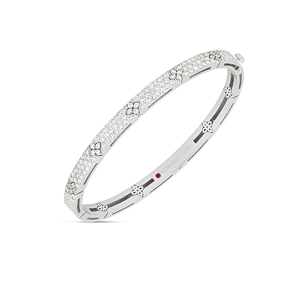 ROBERTO COIN 'LOVE IN VERONA' 18CT WHITE GOLD DIAMOND BANGLE (Image 2)