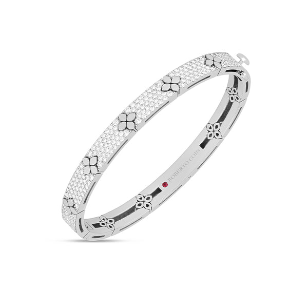 ROBERTO COIN 'LOVE IN VERONA' 18CT WHITE GOLD DIAMOND BANGLE (Image 1)