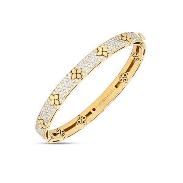 ROBERTO COIN 'LOVE IN VERONA' 18CT YELLOW GOLD DIAMOND BANGLE (Image 1)