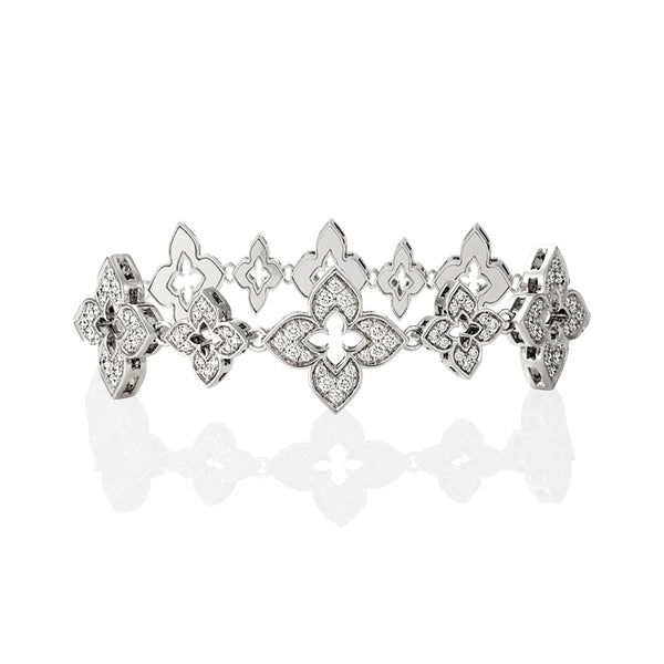 ROBERTO COIN 'VENETIAN PRINCESS' 18CT WHITE GOLD DIAMOND BRACELET (Image 1)
