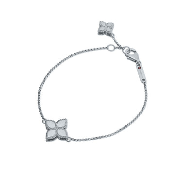 ROBERTO COIN 'PRINCESS FLOWER' 18CT WHITE GOLD BRACELET