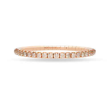 DEMEGLIO 'EXTENSIBLE' 18CT ROSE GOLD CHAMPAGNE DIAMOND STRETCH BANGLE