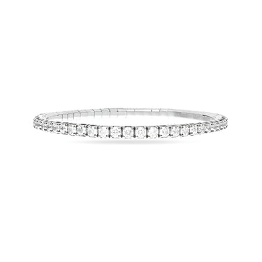 DEMEGLIO 'EXTENSIBLE' 18CT WHITE GOLD DIAMOND STRETCH BANGLE