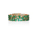 NEW ITALIAN ART 18CT WHITE GOLD AND 18CT YELLOW GOLD EMERALD AND DIAMOND BRACELET (Thumbnail 1)