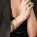 NEW ITALIAN ART 18CT WHITE GOLD AND 18CT YELLOW GOLD EMERALD AND DIAMOND BRACELET (Thumbnail 3)