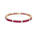 NEW ITALIAN ART 18CT ROSE GOLD RUBY AND DIAMOND LINE BRACELET (Thumbnail 2)