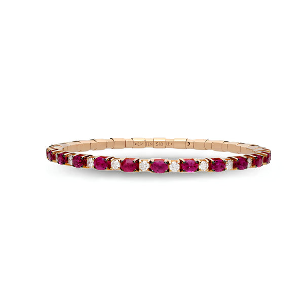 DEMEGLIO EXTENSIBLE RUBY AND DIAMOND STRETCH BRACELET (Image 1)