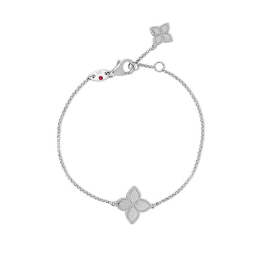 ROBERTO COIN 'PRINCESS FLOWER' 18CT WHITE GOLD BRACELET