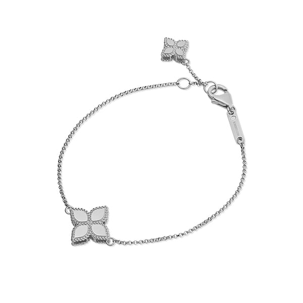 ROBERTO COIN 'PRINCESS FLOWER' 18CT WHITE GOLD BRACELET (Image 2)