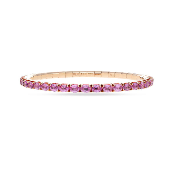 DEMEGLIO 'EXTENSIBLE' 18CT ROSE GOLD PINK SAPPHIRE BRACELET (Image 1)