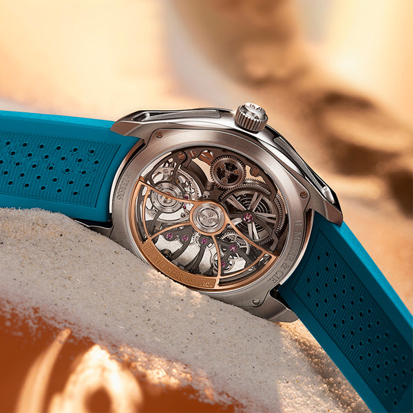 H. MOSER & CIE. PIONEER CYLINDRICAL TOURBILLON SKELETON SPICED AQUA (Image 4)