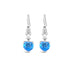 18CT WHITE GOLD BLUE TOPAZ AND DIAMOND DROP EARRINGS (Thumbnail 1)