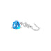 18CT WHITE GOLD BLUE TOPAZ AND DIAMOND DROP EARRINGS (Thumbnail 3)