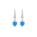 18CT WHITE GOLD BLUE TOPAZ AND DIAMOND DROP EARRINGS (Thumbnail 1)