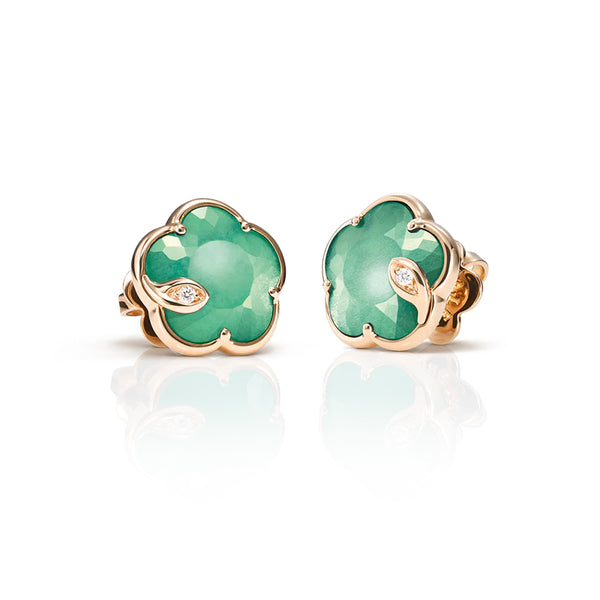 PASQUALE BRUNI PETIT JOLI LUNAIRE 18CT ROSE GOLD LUNAR GARDEN GEM & DIAMOND EARRINGS (Image 1)