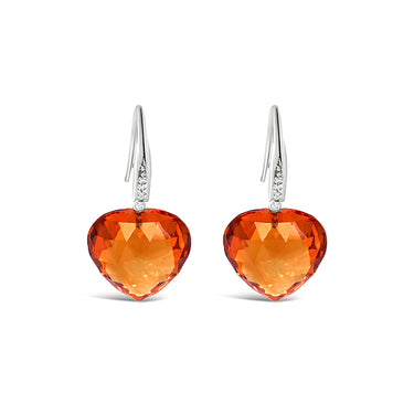 CITRINE AND DIAMOND DROP EARRINGS