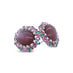 18CT WHITE GOLD, MOONSTONE, PINK AND GREEN TOURMALINE AND DIAMOND EARRINGS (Thumbnail 1)