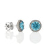 BLUE ZIRCON AND DIAMOND "GRACE" STYLE STUD EARRINGS (Thumbnail 2)