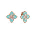 ROBERTO COIN 'PRINCESS FLOWER' TURQUOISE AND DIAMOND EARRINGS (Thumbnail 1)