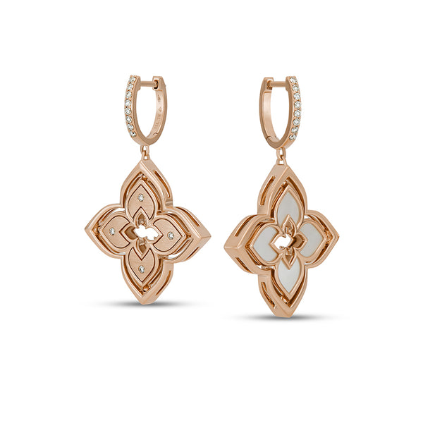 ROBERTO COIN 'VENETIAN PRINCESS' MOTHER OF PEARL AND DIAMOND EARRINGS (Image 2)