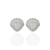 18CT WHITE GOLD DIAMOND SET "SHELL" STUD EARRINGS (Thumbnail 1)