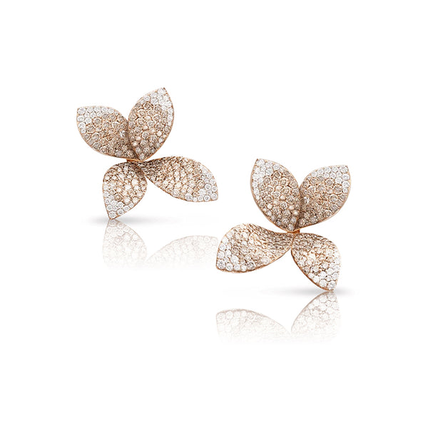 PASQUALE BRUNI 'GIARDINI SEGRETI' 18CT ROSE GOLD CHAMPAGNE AND WHITE DIAMOND EARRINGS (Image 1)