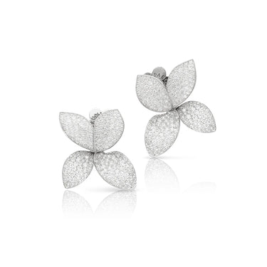 PASQUALE BRUNI 'GIARDINI SEGRETI' 18CT WHITE GOLD DIAMOND PAVE EARRINGS