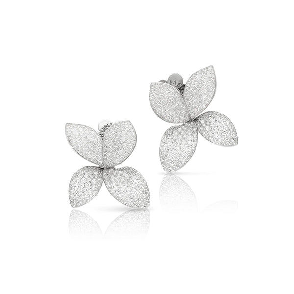 PASQUALE BRUNI 'GIARDINI SEGRETI' 18CT WHITE GOLD DIAMOND PAVE EARRINGS (Image 1)