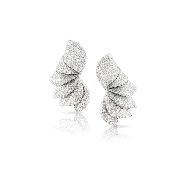 PASQUALE BRUNI 'ALELUIA' 18CT WHITE GOLD PAVE SET DIAMOND EARRINGS (Image 1)