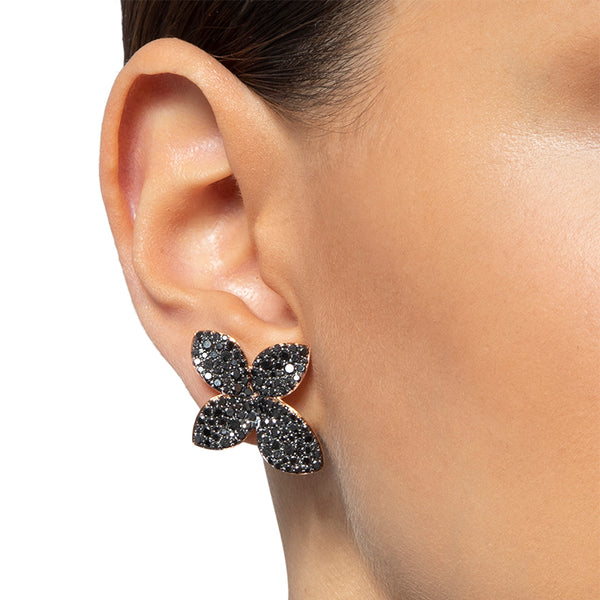 PASQUALE BRUNI 'GIARDINI SEGRETI' 18CT ROSE GOLD BLACK DIAMOND EARRINGS (Image 2)