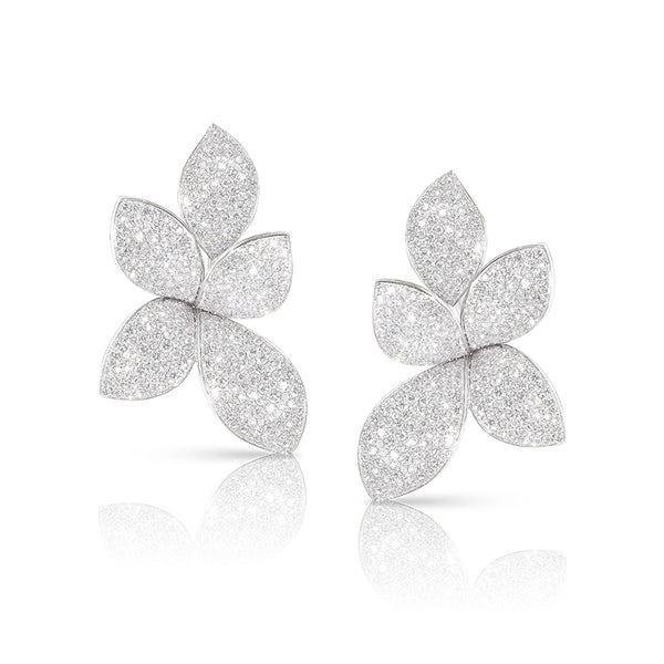 PASQUALE BRUNI 'GIARDINI SEGRETI' 18CT WHITE GOLD DIAMOND FLORAL EARRINGS (Image 1)