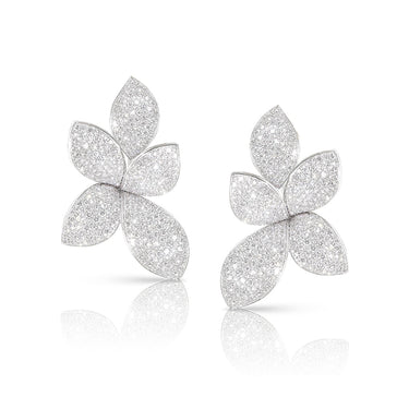 PASQUALE BRUNI 'GIARDINI SEGRETI' 18CT WHITE GOLD DIAMOND FLORAL EARRINGS