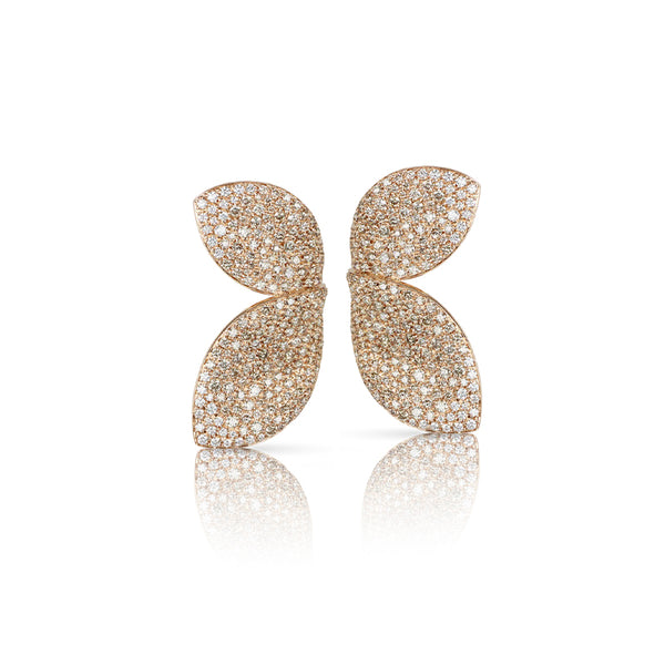 PASQUALE BRUNI 'GIARDINI SEGRETI' CHAMPAGNE AND WHITE DIAMOND PETAL EARRINGS (Image 1)