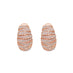 NEW ITALIAN ART 18CT ROSE GOLD DIAMOND AND RED ENAMEL CUFF STYLE EARRINGS (Thumbnail 1)