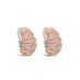 NEW ITALIAN ART 18CT ROSE GOLD DIAMOND AND RED ENAMEL CUFF STYLE EARRINGS (Thumbnail 2)