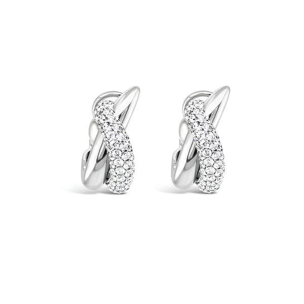 STOCKERT 18CT WHITE GOLD DIAMOND EARRINGS (Image 1)