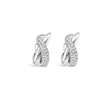STOCKERT 18CT WHITE GOLD DIAMOND EARRINGS