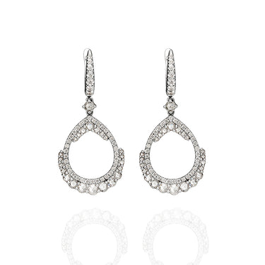 TIARA COLLECTION 18ct WHITE GOLD DIAMOND EARRINGS