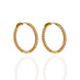 18ct ROSE GOLD COUTURE DIAMOND HOOP EARRINGS (Thumbnail 2)
