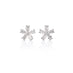 NEW ITALIAN ART 18CT WHITE GOLD DIAMOND CLUSTER STUD EARRINGS (Thumbnail 1)