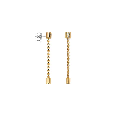 FOPE 'ARIA' 18CT YELLOW GOLD DIAMOND DROP EARRINGS