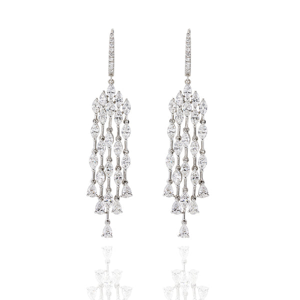ROBERTO COIN 'DIAMOND CLASSIC' 18CT WHITE GOLD DIAMOND CHANDELIER EARRINGS (Image 1)